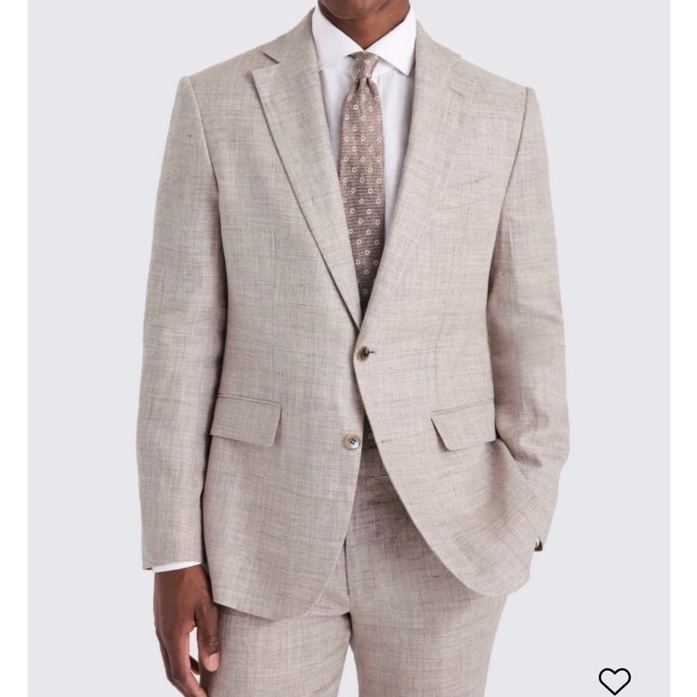 Men's Beige Linen Suit